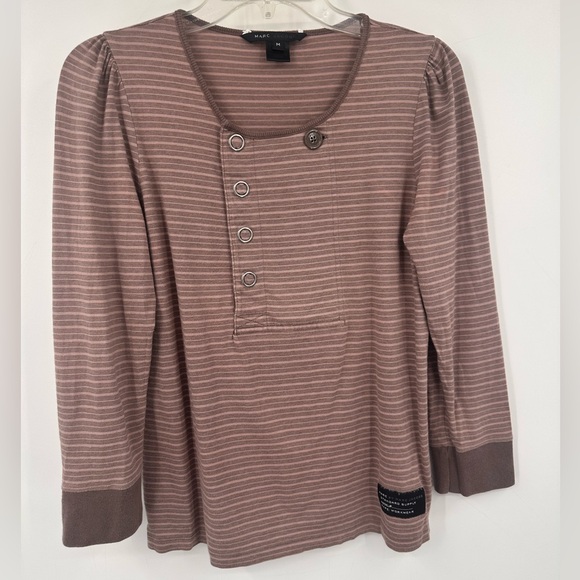 Marc Jacobs Shirt Striped Womens Medium | T281 - Picture 1 of 7
